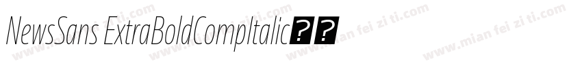 NewsSans ExtraBoldCompItalic字体转换